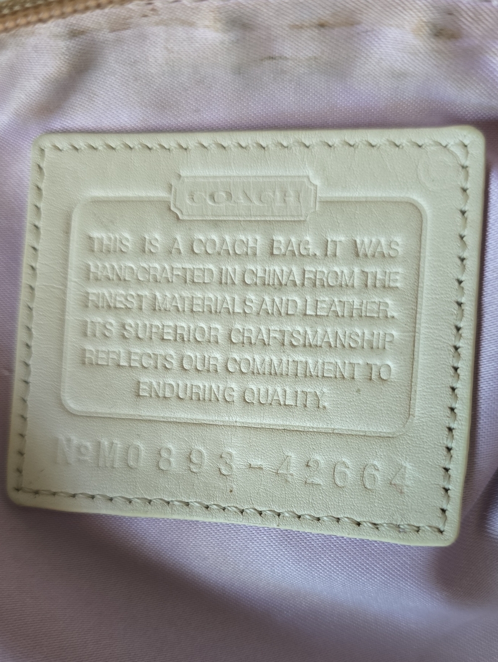 Coach SIG C's Crossbody Bag with turnlock And White Trim - Picture 11 of 13